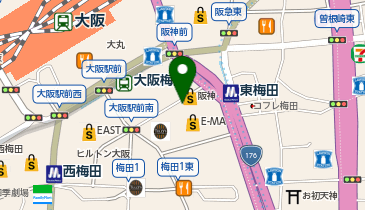 【予約制】akippa E-ma梅田駐車場【機械式】【平日3時間パック(LR限定)平日:8:00-22:00】の地図画像