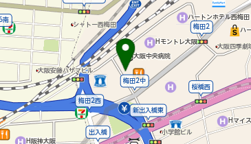 【予約制】akippa THEPARKing明治安田生命大阪梅田ビル【宿泊パック:全日:18:00-翌12:00まで】高さ200cmの地図画像