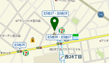 【予約制】akippa 西28丁目駅前駐車場の地図画像