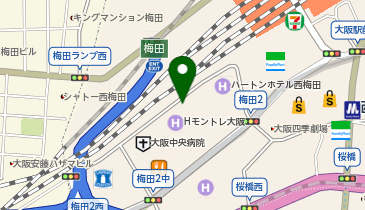 【予約制】akippa 梅田ダイビル駐車場【平日のみ 8:00-19:30】【平置き】の地図画像
