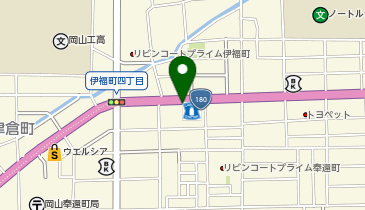 【予約制】akippa 伊福町1丁目10-17駐車場の地図画像