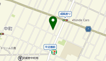 【予約制】akippa 東京都武蔵野市中町2-28-12駐車場の地図画像