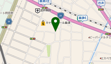 【予約制】akippa 桑津3丁目24-20☆アキッパ駐車場の地図画像