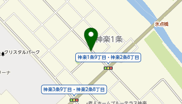 【予約制】akippa 神楽2条8丁目/1条8丁目 駐車場の地図画像