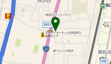 【予約制】akippa 粉浜3丁目3-24 エビスヤ楽器店☆アキッパ駐車場の地図画像
