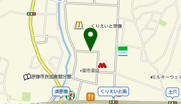 【予約制】akippa くりえいと宗像 明屋書店前駐車場の地図画像