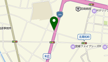 【予約制】akippa 大工1丁目県病院西側駐車場の地図画像