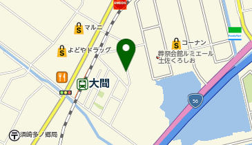 【予約制】akippa 須崎市大間駅近 駐車場Aの地図画像