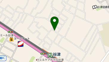 【予約制】akippa 谷津5丁目6-12 アキッパ駐車場の地図画像