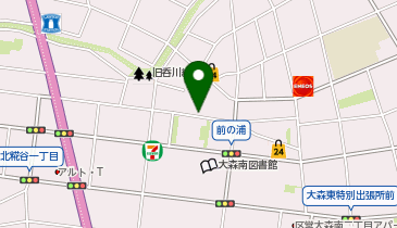 【予約制】akippa 大森南1丁目5-11▽アキッパ駐車場の地図画像