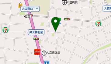 【予約制】akippa 大森東4丁目20-5▽アキッパ駐車場の地図画像