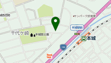 【予約制】akippa 本城駅まで徒歩約2分(180m)駐車場の地図画像