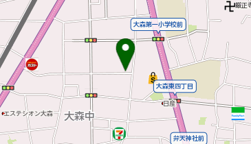 【予約制】akippa 大森中1丁目13-3▽アキッパ駐車場の地図画像