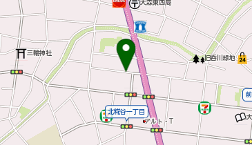 【予約制】akippa 北糀谷1丁目5-7▽アキッパ駐車場の地図画像