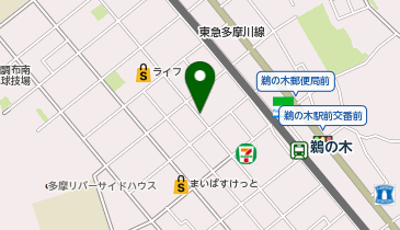 【予約制】akippa 鵜の木2丁目17-12▽アキッパ駐車場の地図画像