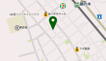 【予約制】akippa 鵜の木2丁目34-17▽アキッパ駐車場の地図画像