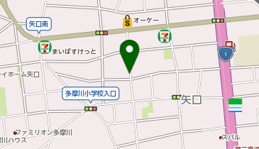 【予約制】akippa 矢口2丁目25-9▽アキッパ駐車場の地図画像