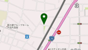 【予約制】akippa 大森西5丁目13-15▽アキッパ駐車場の地図画像