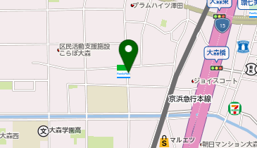 【予約制】akippa 大森西2丁目28-22▽アキッパ駐車場の地図画像