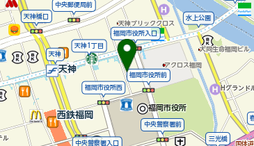 【予約制】akippa 【軽自動車限定】福岡天神フコク生命ビル駐車場【全日:8:00-21:00】※高さ200cm以下の地図画像
