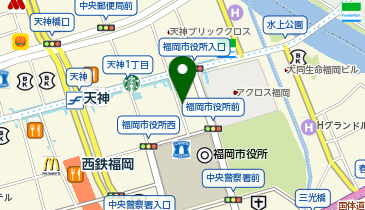 【予約制】akippa 【車種限定有り】福岡天神フコク生命ビル駐車場【土日祝:8:00-21:00】の地図画像