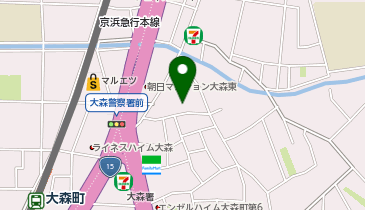 【予約制】akippa [55088524]大森東2丁目3 個宅アキッパ駐車場の地図画像