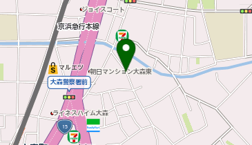 【予約制】akippa 大森東2丁目4-16 シャッター付き▽アキッパ駐車場の地図画像