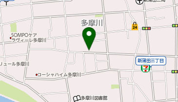 【予約制】akippa [0f505]多摩川2丁目21 個宅アキッパ駐車場の地図画像