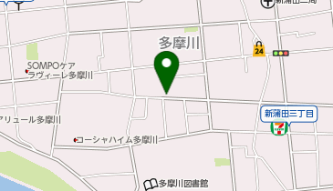【予約制】akippa [1b0df]多摩川2丁目21 個宅アキッパ駐車場の地図画像