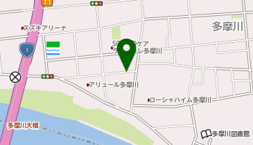 【予約制】akippa [43413]多摩川2丁目▽個宅アキッパ駐車場の地図画像
