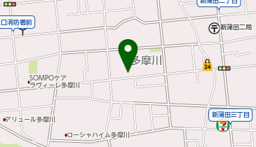 【予約制】akippa 多摩川2丁目11-22▽アキッパ駐車場の地図画像