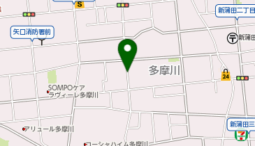 【予約制】akippa 多摩川2丁目12-11▽アキッパ駐車場の地図画像