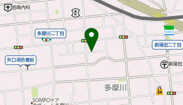 【予約制】akippa [e03ab]多摩川2丁目2 個宅アキッパ駐車場の地図画像