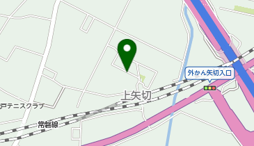 【予約制】akippa 上矢切1133-12☆アキッパ駐車場の地図画像