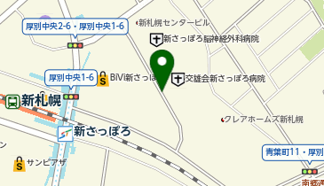 【予約制】akippa Dパーキング 新さっぽろ駅前 【利用時間:8:00-23:59】の地図画像