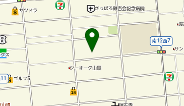 【予約制】akippa 北海道札幌市中央区南十二条西8丁目3-18駐車場の地図画像