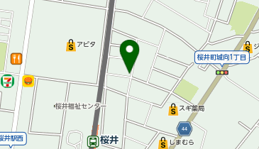 【予約制】akippa 桜井町城向1丁目16駐車場の地図画像