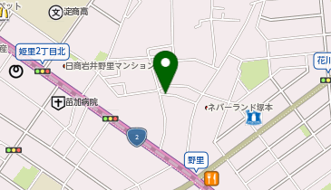 【予約制】akippa 【屋根あり】西淀川区野里2丁目アキッパ駐車場の地図画像
