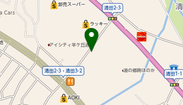 【予約制】akippa 【札幌ドーム】イベント帰りの渋滞を回避!ダイナム札幌清田店【屋上】駐車場の地図画像