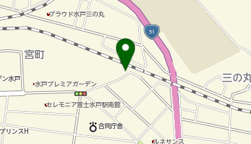 【予約制】akippa 水戸駅南口駐車場 P1 普通自動車/バイク/原付駐車可の地図画像