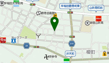【予約制】akippa [d23e1]早稲田鶴巻町 個宅アキッパ駐車場の地図画像