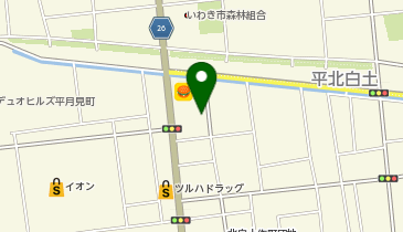 【予約制】akippa 福島県いわき市平作町1丁目1-12駐車場の地図画像