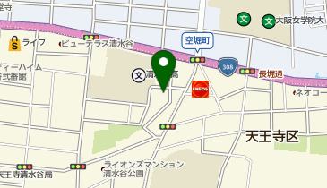 【予約制】akippa 清水谷町14丁目駐車場の地図画像