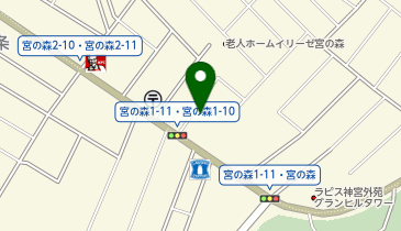 【予約制】akippa 宮の森1条10丁目6駐車場の地図画像