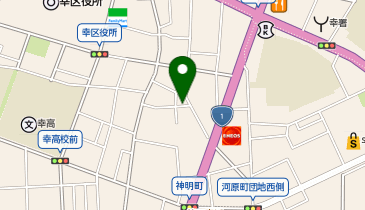 【予約制】akippa [e8076]幸区紺屋町▽個宅アキッパ駐車場の地図画像