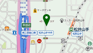 【予約制】akippa 京阪パーキング フレスト松井山手店【北棟(無印良品)屋上駐車場】の地図画像