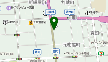 【予約制】akippa NPC24H高崎田町第3パーキングの地図画像