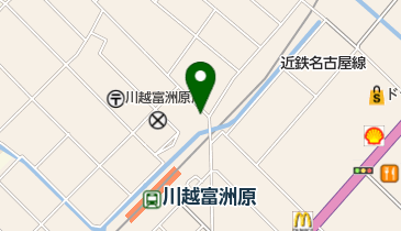 名鉄協商川越富洲原駅前の地図画像