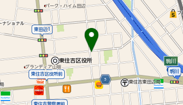 名鉄協商東住吉区役所東の地図画像