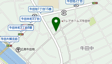 グリーンパーク牛田本町第2の地図画像